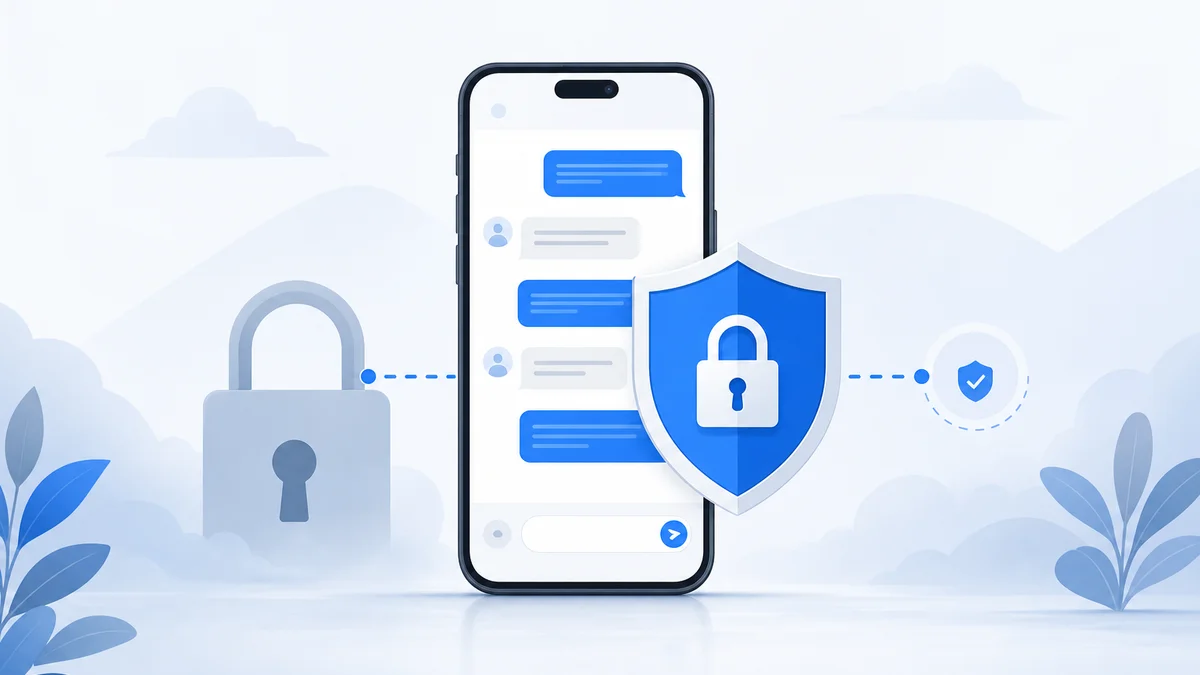 Ilustrasi Enkripsi & Obrolan Rahasia pada aplikasi Telegram
